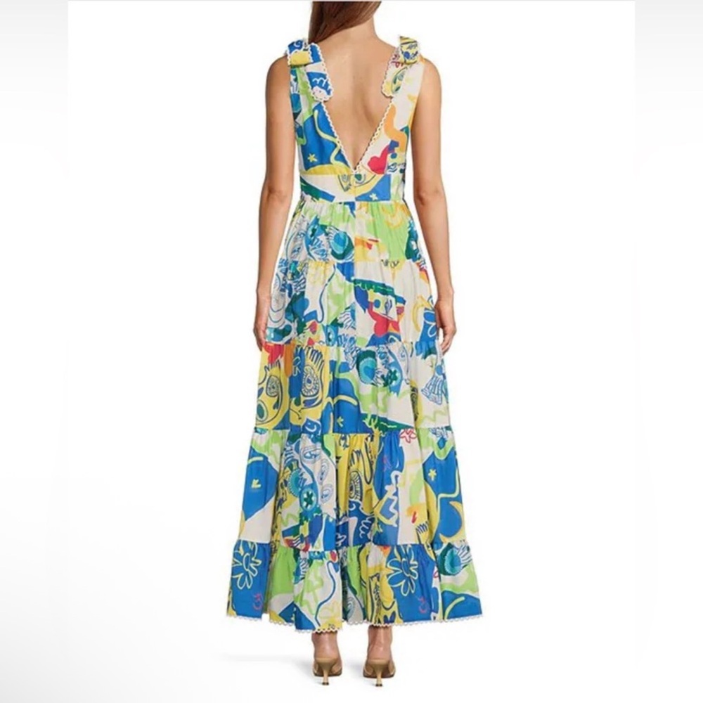 Chelsea & Violet Cecily Printed Empire Waist V-Neckline Sleeveless Maxi Dress - Picture 2 of 8
